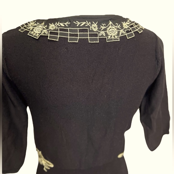 Field Flower Woman’s Floral Lace Knitted Sweater Sz M - Picture 5 of 6